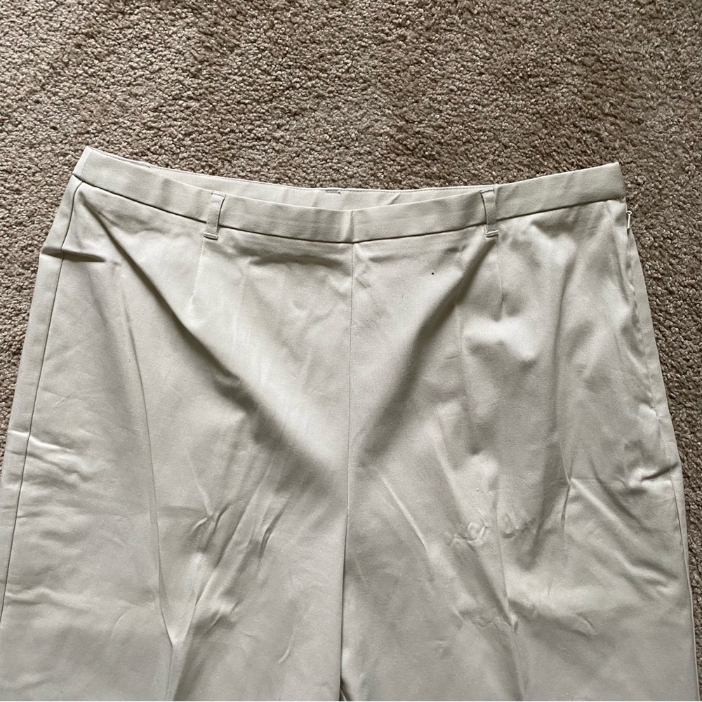 VTG ~ 1990s ~ Talbots ~ Beige Linen Pants ~ Ankle Length ~ Summer ~ Size 18 - Picture 3 of 5